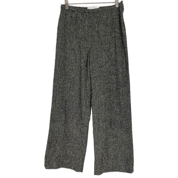 MaxMara Tweed Cropped Dress Pants Size 8 - Picture 1 of 8